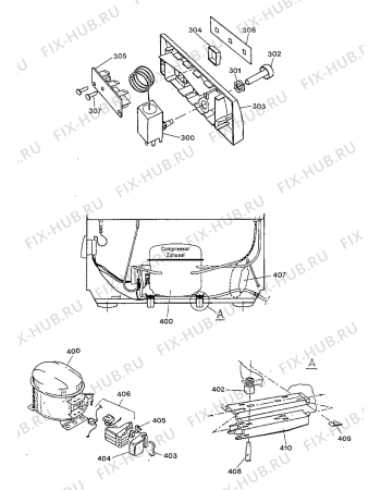 Взрыв-схема холодильника Zanussi ZA230SD - Схема узла Cooling system 017